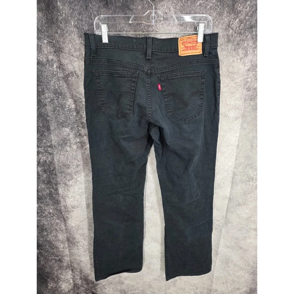 Levis 550 Jeans Womens 30 / 12 Black Relaxed Boot Cut Stretch Mid Rise Dark Wash